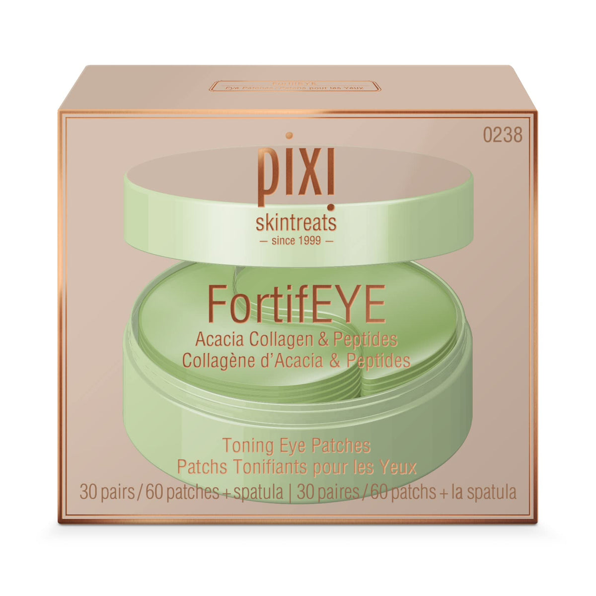 Pixi box opened with sachet and patches visible for contents