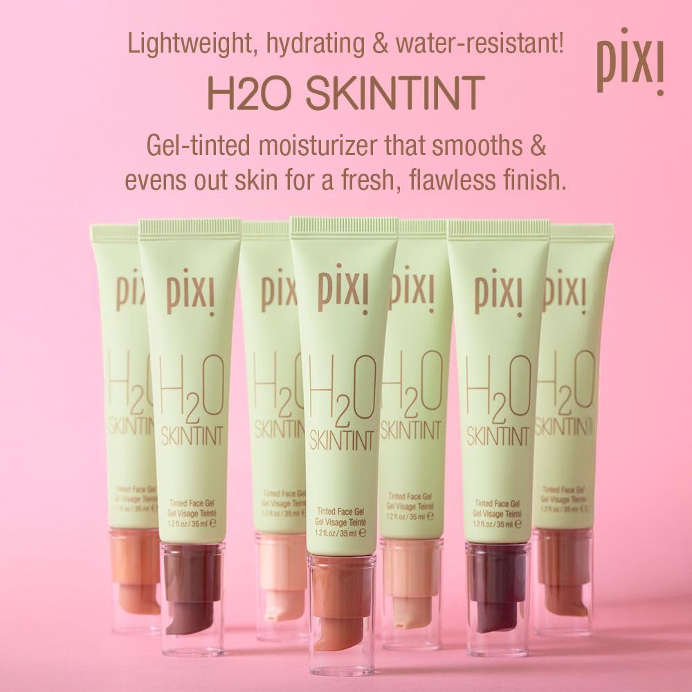 Pixi close-up gel texture swatch highlighting hydration and dewy finish