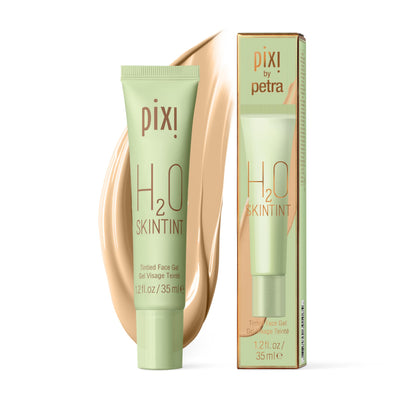 Pixi front bottle shows Warm SkinTint packaging and easy everyday use