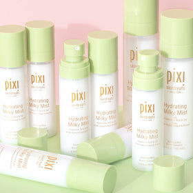 Pixi Milky Mist chilled bottle illustrating cooling skin relief