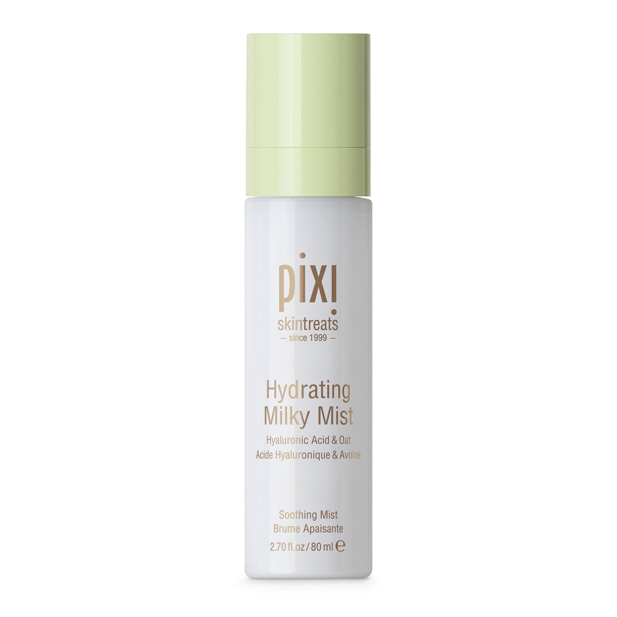 Pixi Milky Mist front bottle showing compact travel-friendly hydration