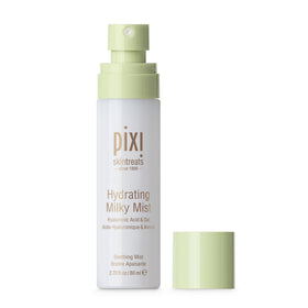 Pixi Milky Mist alongside oats and hyaluronic visualizing key ingredients