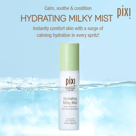 Pixi Milky Mist label close-up highlighting ingredient benefits