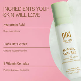 Pixi Milky Mist placed on vanity for convenient daily use
