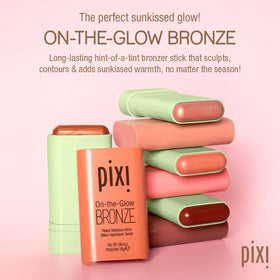 Pixi close-up texture of bronze balm showing creamy moisturizing finish