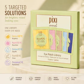 Pixi opened set with individual single-use patches and sachets for easy use