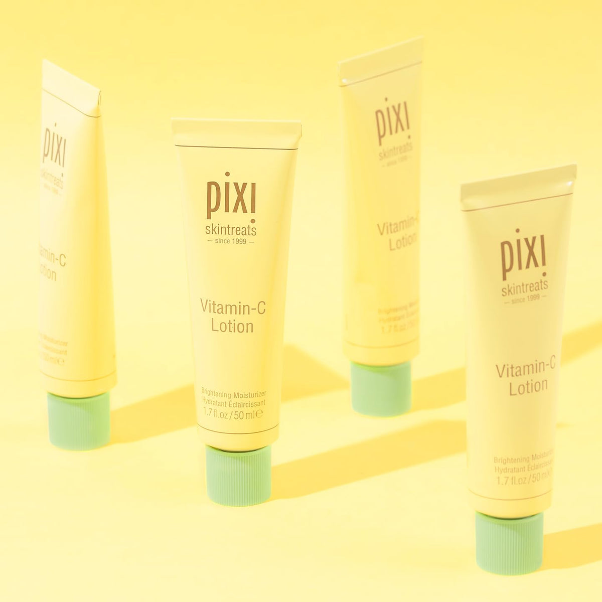 Pixi Vitamin-C Lotion ingredients label displaying vitamin C and antioxidant list