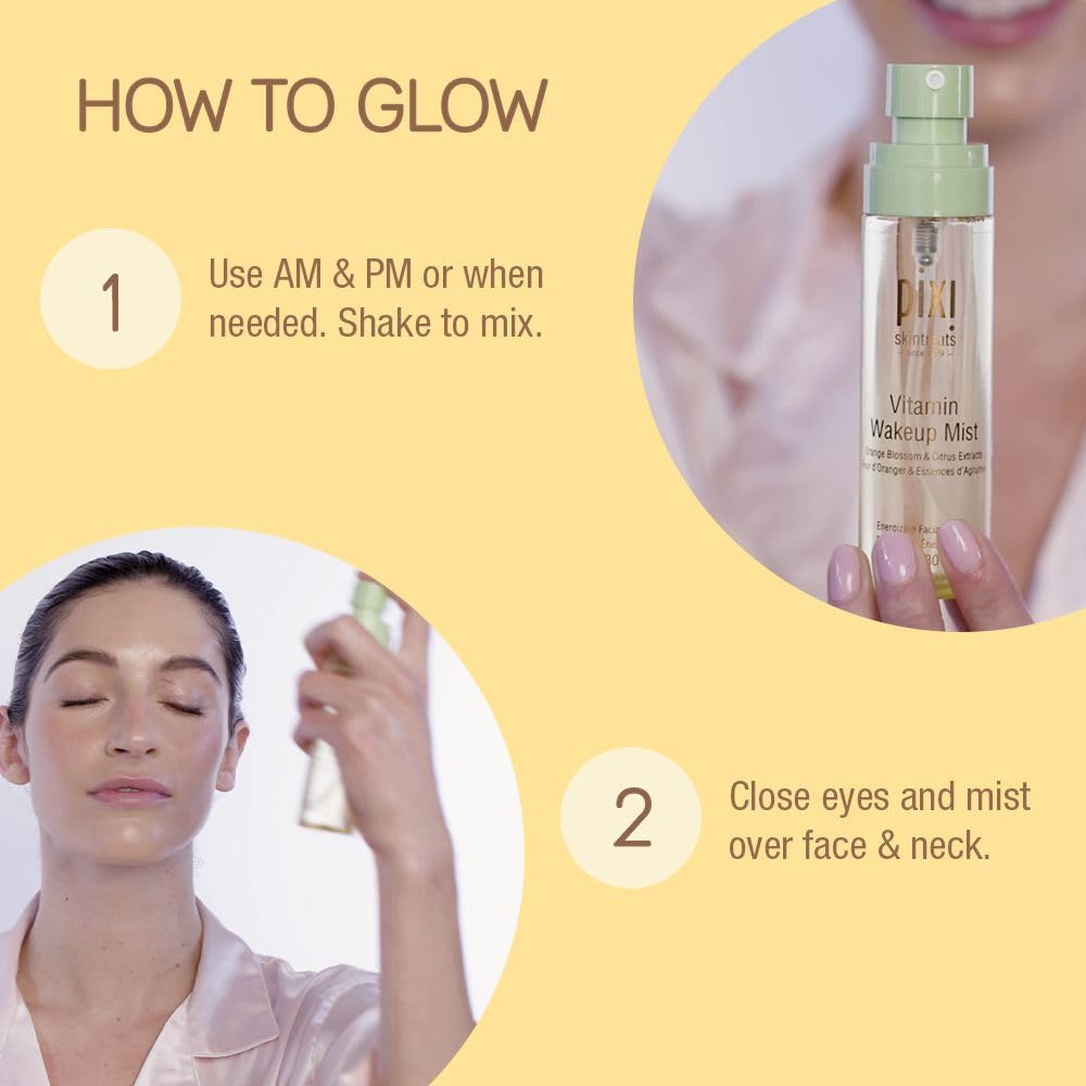 Pixi bottle in hand showing 2.7 fl oz scale and convenient portability for daily use