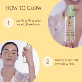 Pixi bottle in hand showing 2.7 fl oz scale and convenient portability for daily use