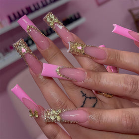 Pizadix manicure lifestyle scene on hands showing glam results and salon-ready finish
