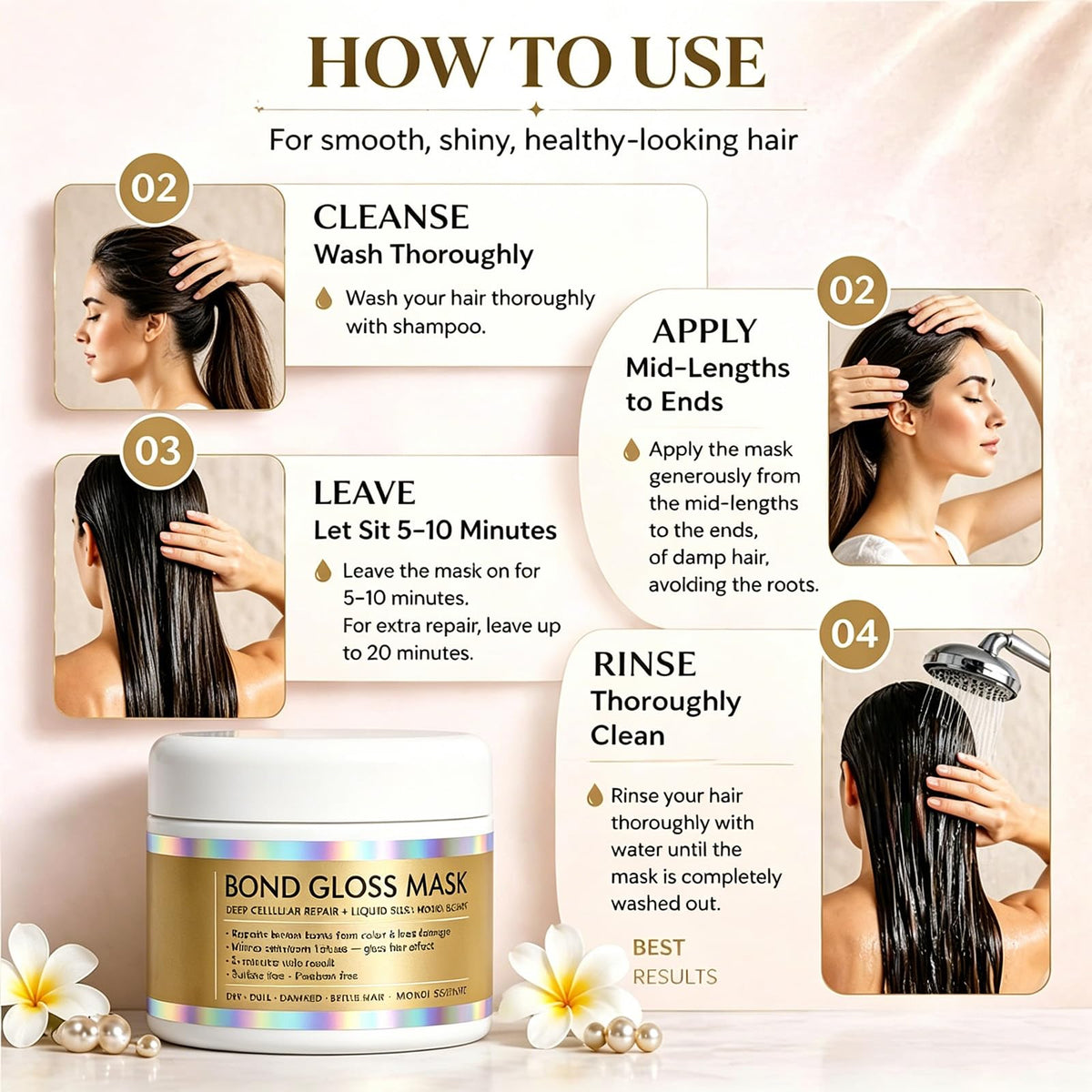 pjpkow product on bathroom shelf lifestyle shot suggesting salon-style results at home