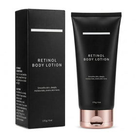 pjpkow retinol body lotion front packaging showing bottle and branding for firming benefits