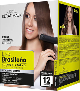 PLACENTA LIFE KERATIMASK front packaging showing product benefits and formaldehyde-free advantage