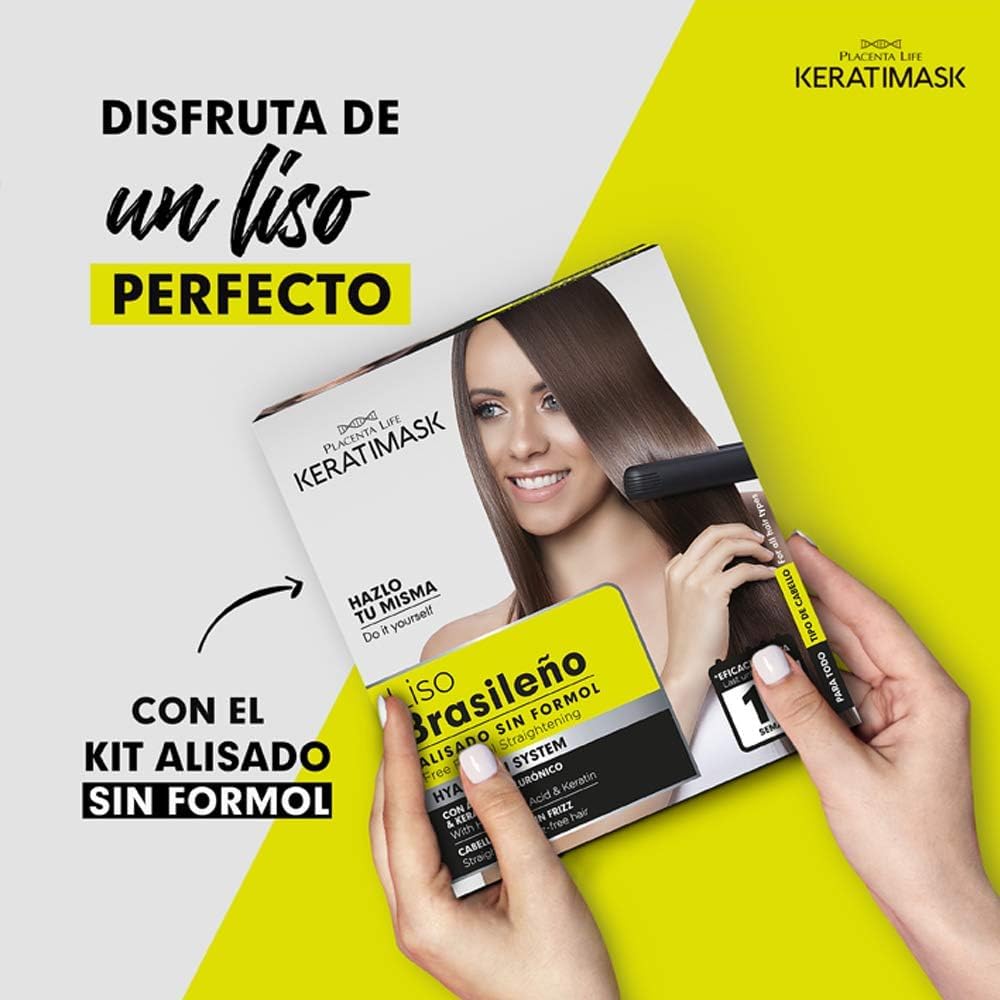PLACENTA LIFE KERATIMASK used in styling scene to show professional look at home