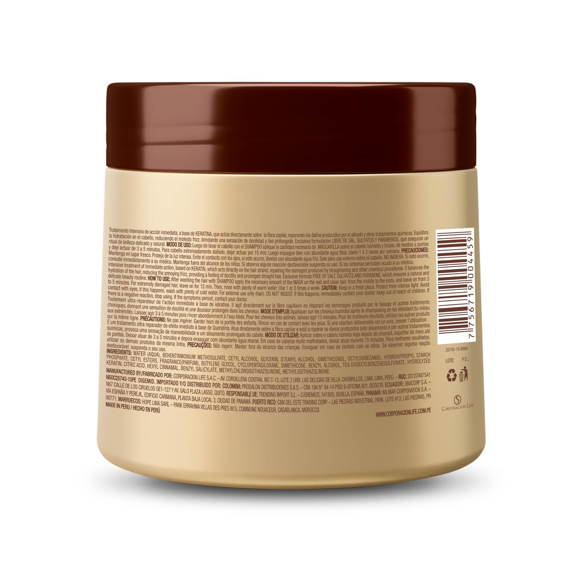 PLACENTA LIFE open jar showing rich cream texture and keratin benefits for deep conditioning