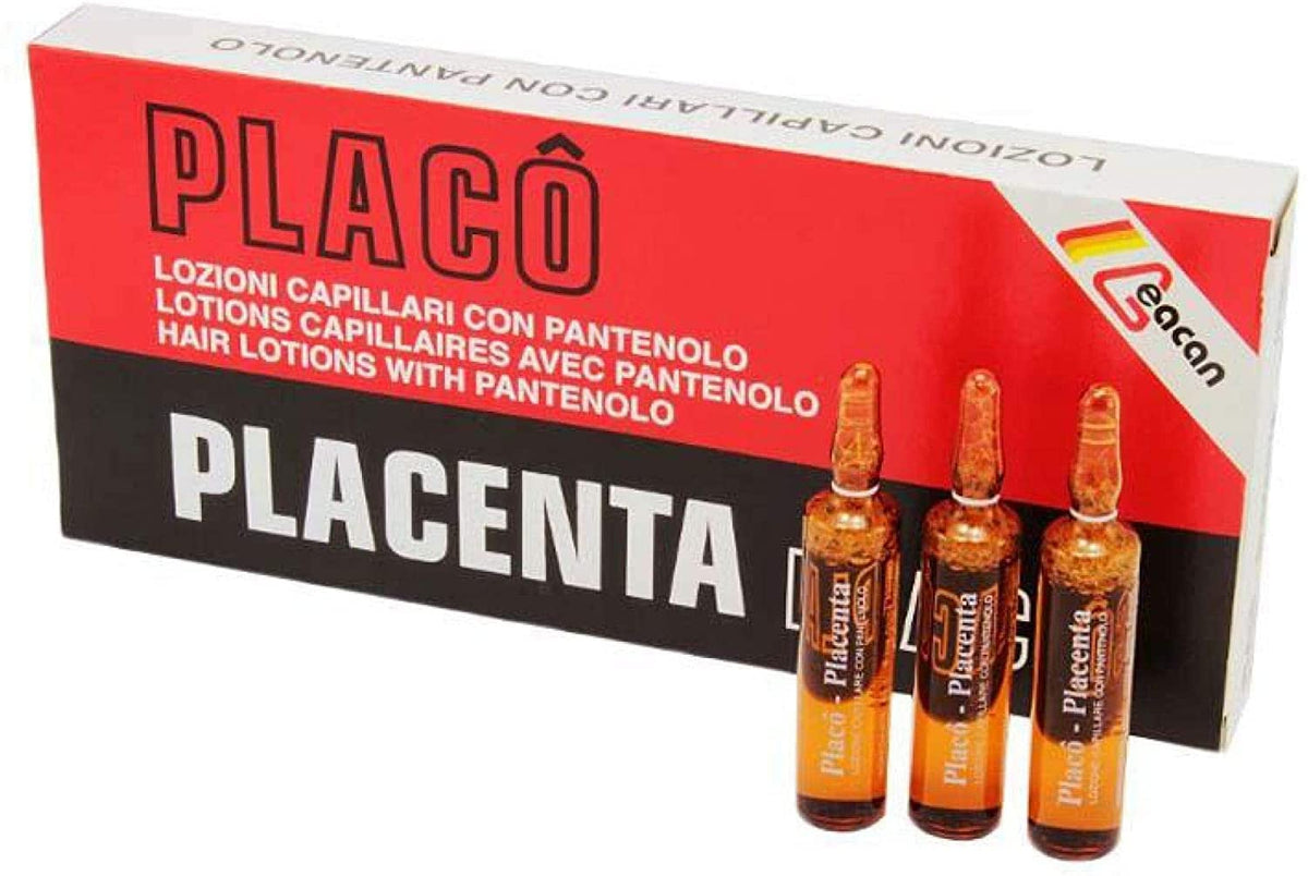 Close-up of a single Placenta Placo ampoule ready to pour with hygienic dosing benefit