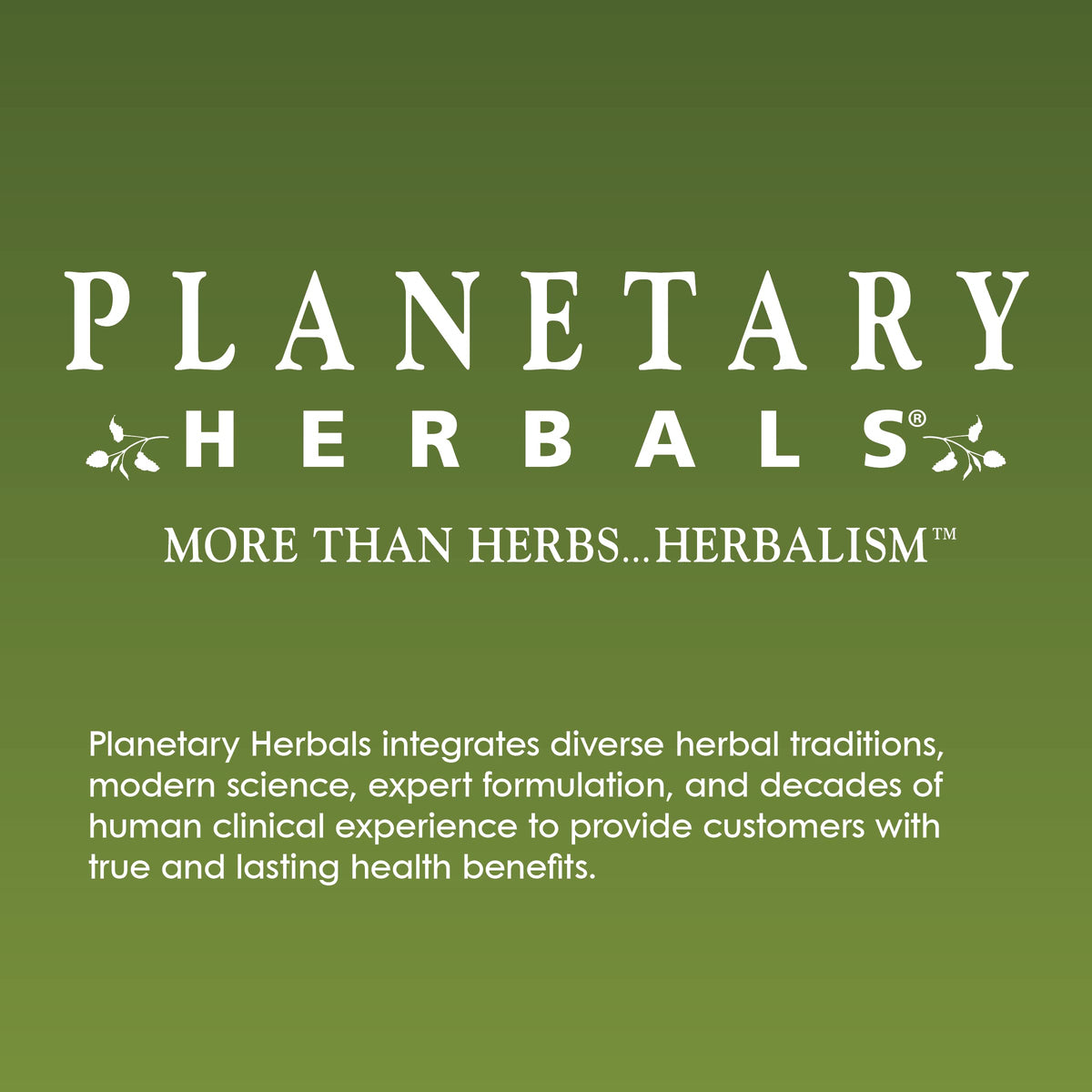 Planetary Herbals ingredient label with botanicals highlighting natural formulation benefit