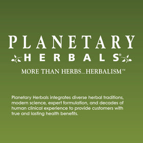 Planetary Herbals ingredient label with botanicals highlighting natural formulation benefit