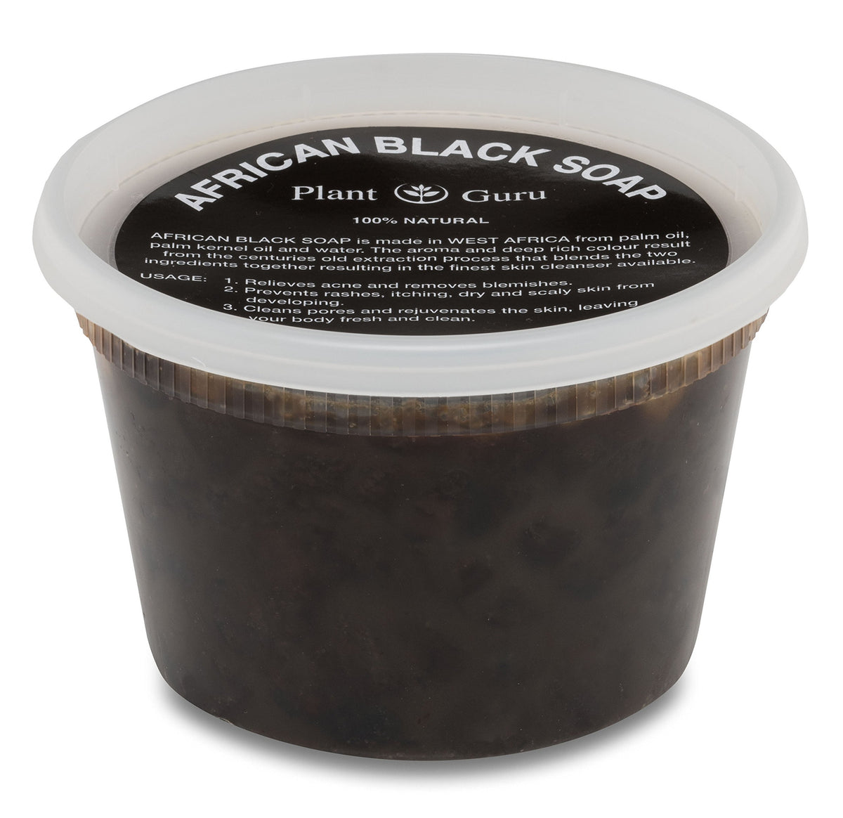 Plant Guru front jar showing label and 16 oz size benefit clarity