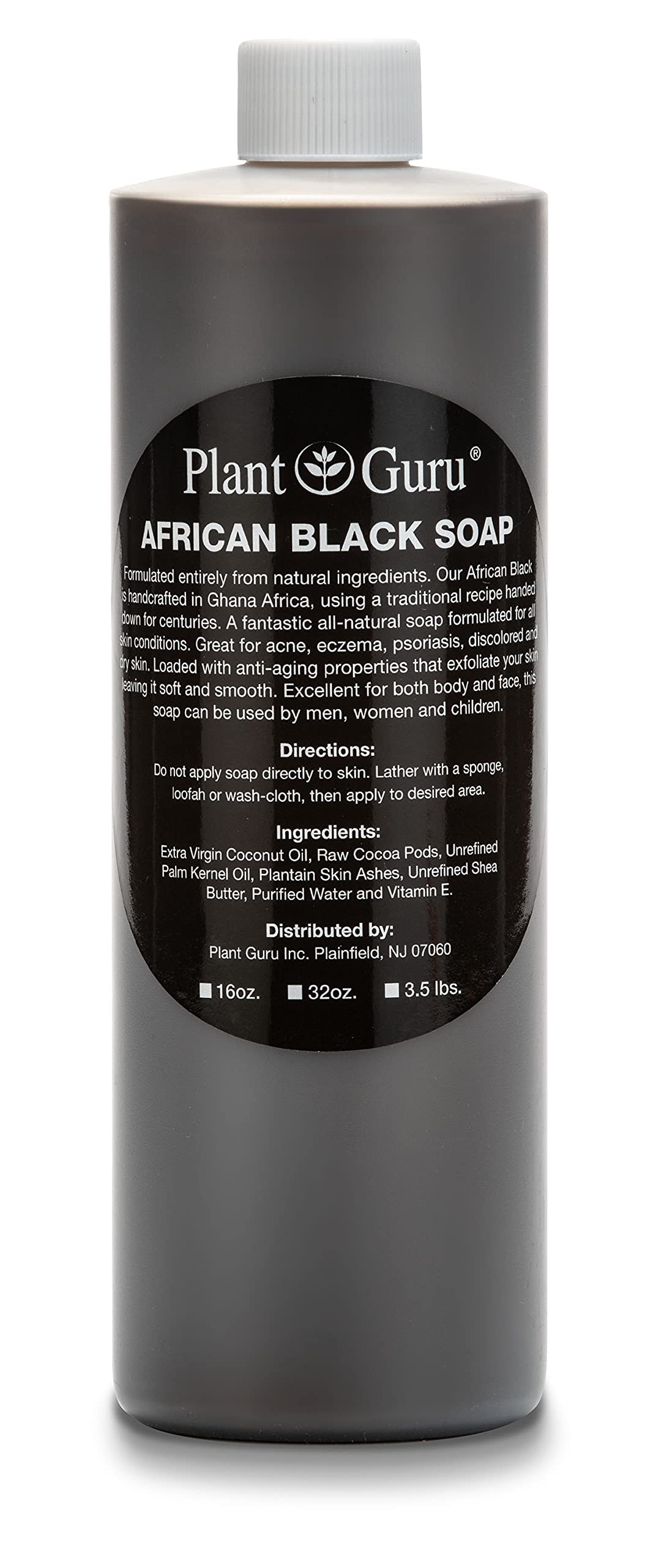 Plant Guru front label bottle showing clear product and natural claims for reliable cleansing
