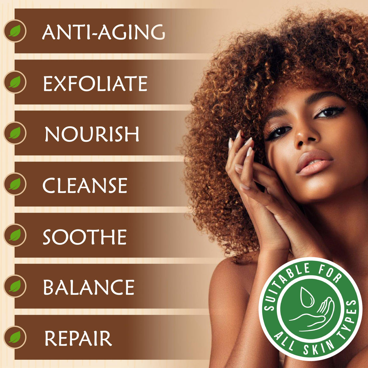 Plant Guru ingredients grid highlighting natural oils, shea, and plantain for nourishing care
