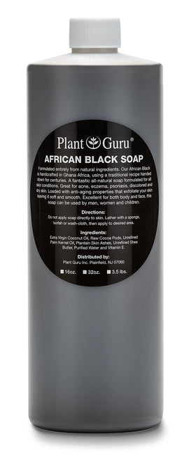 Plant Guru front bottle showing label and 32 fl. oz. size, clear product benefit