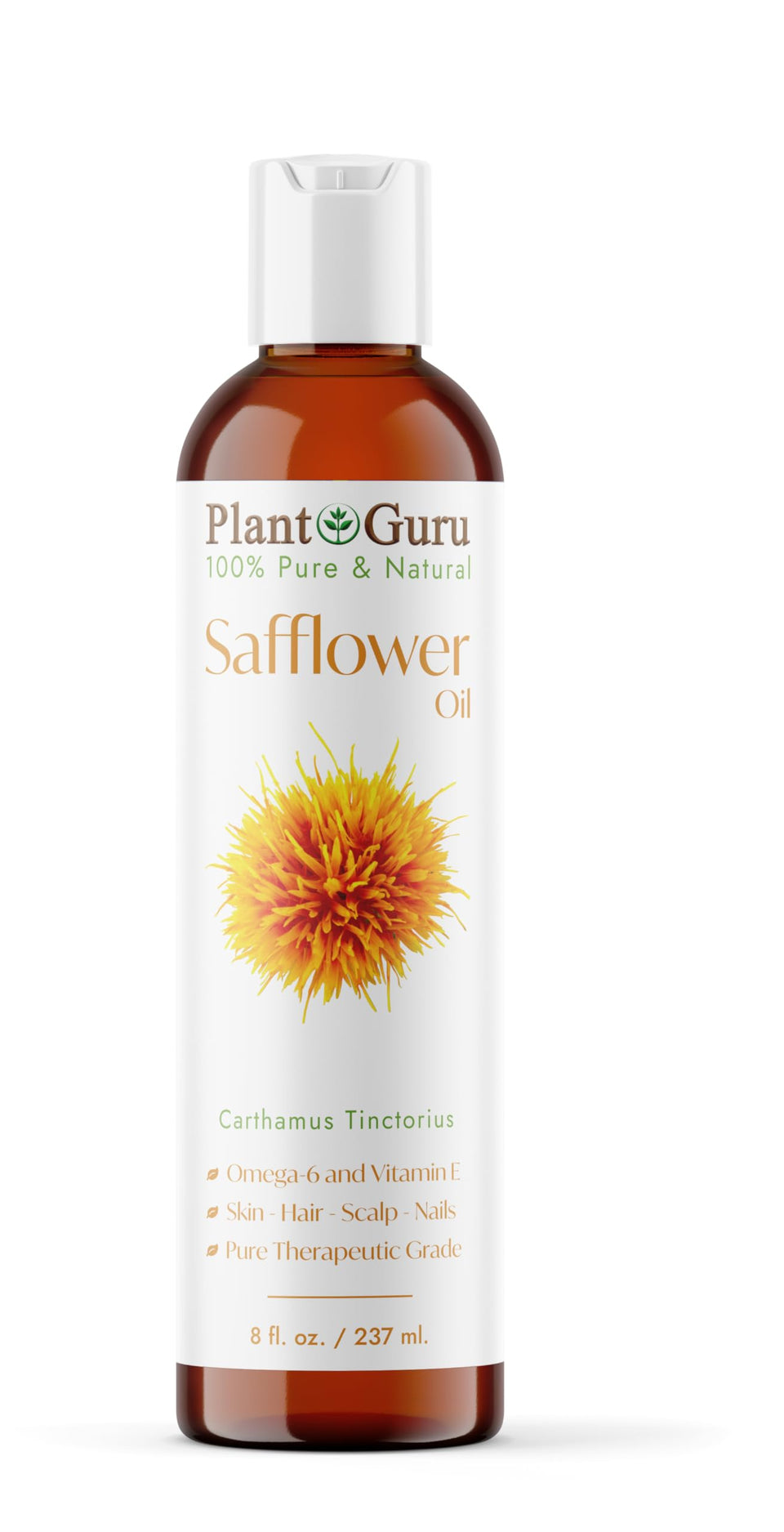Plant Guru front bottle showing clean label and 8 fl oz capacity benefit