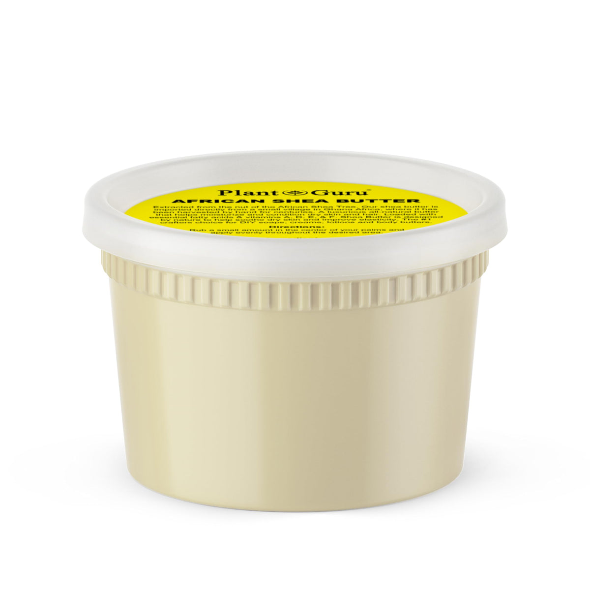 Plant Guru jar front view showing pure shea butter for moisturizing