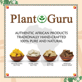 Plant Guru shea butter in bathroom setting for daily skincare routine