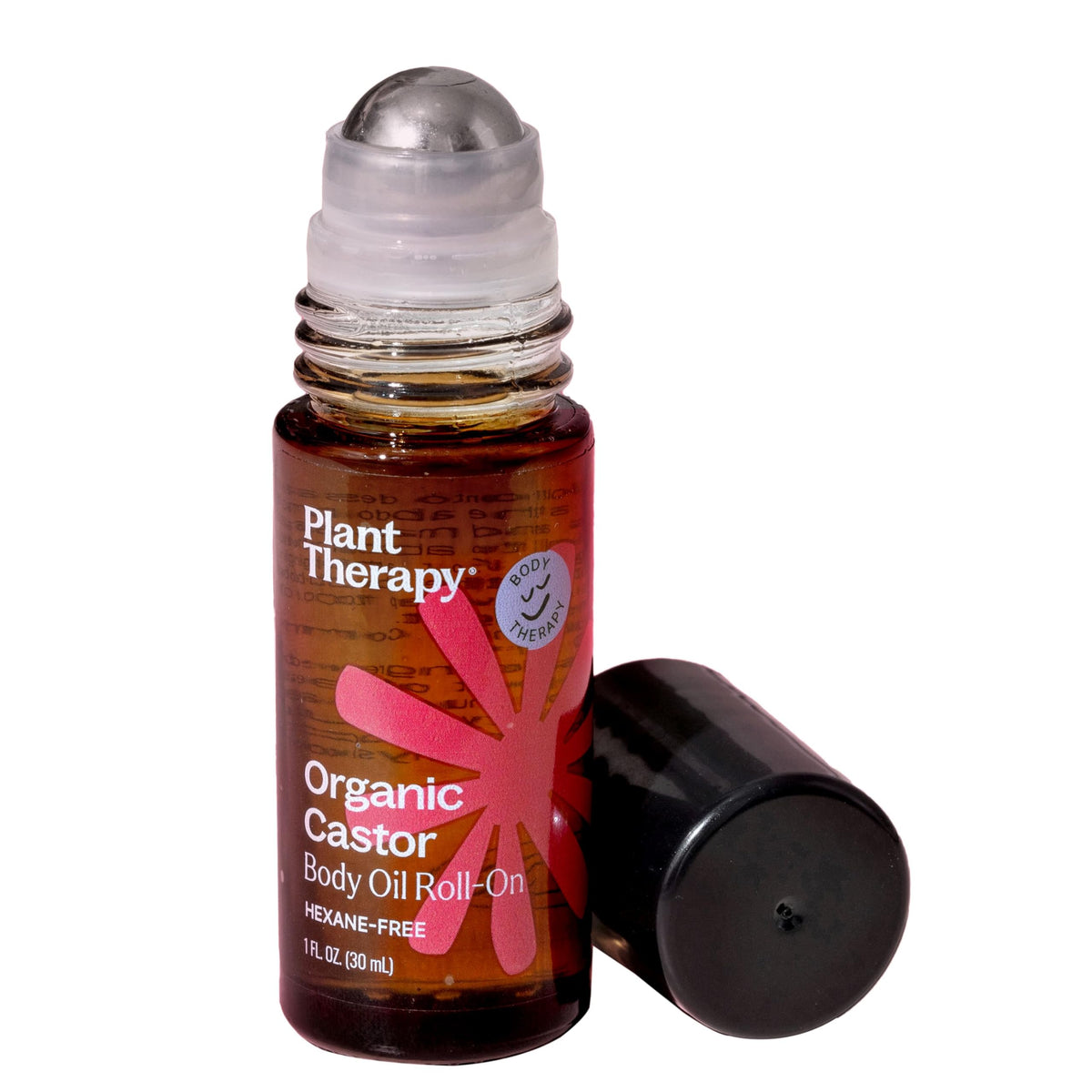 Plant Therapy front label showing organic castor oil and volume for clear identification
