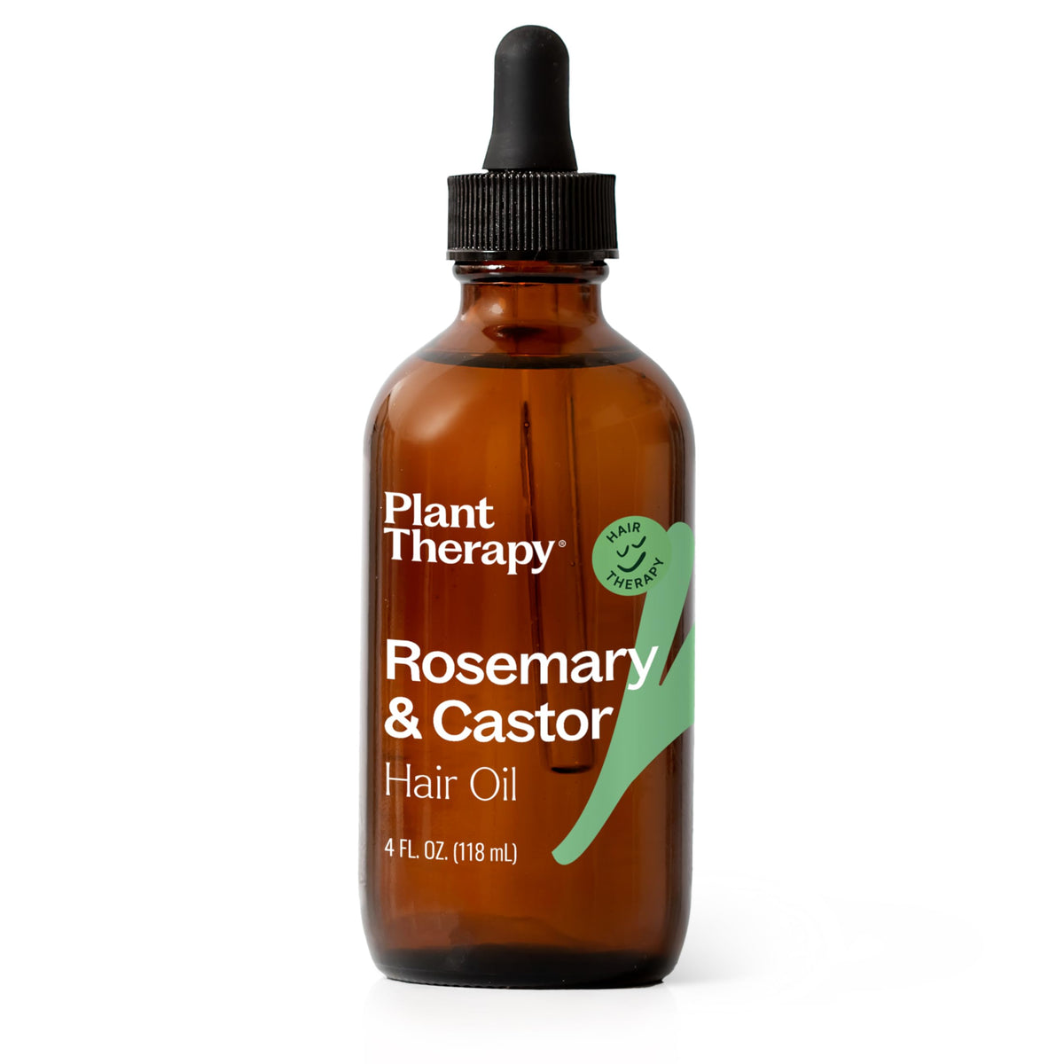 Plant Therapy bottle front view showing clear label and useful dropper benefit