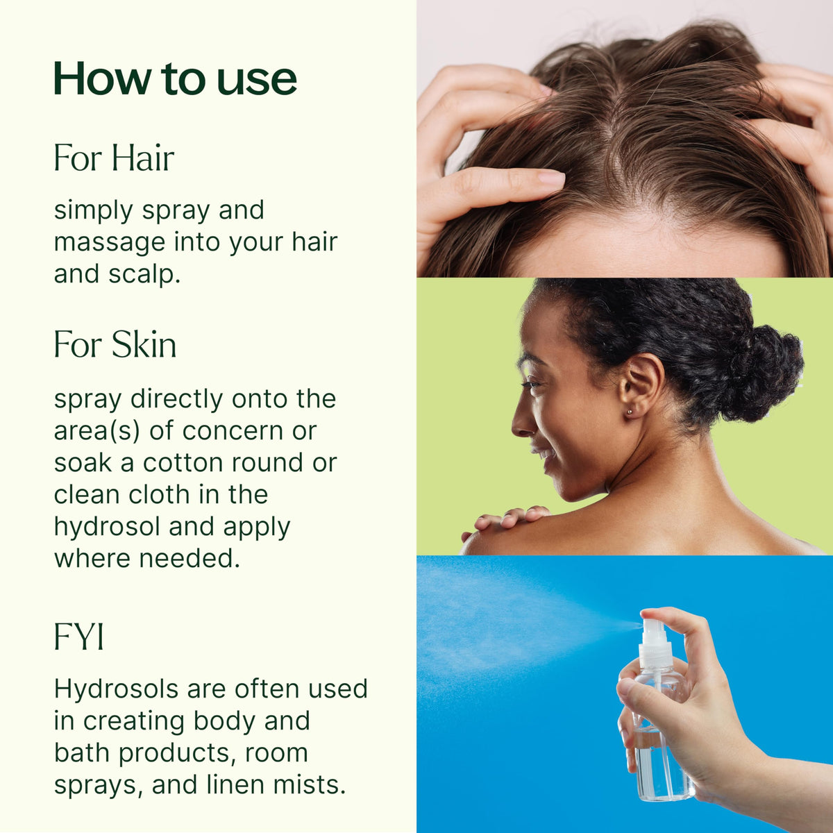 Plant Therapy hydrosol spray nozzle closeup demonstrating easy mist application