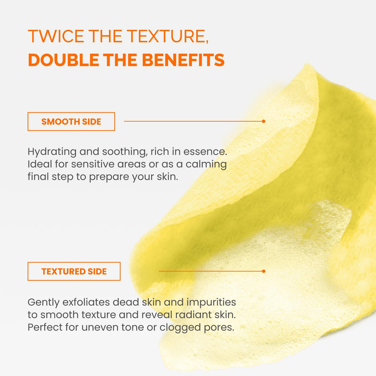 PLANTIFIQUE pad edge saturated with solution highlighting infused brightening actives