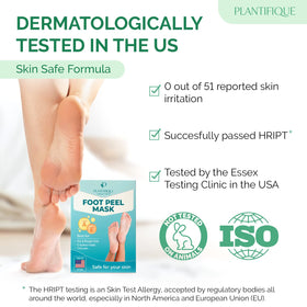 PLANTIFIQUE peeling skin progress showing exfoliation for softer heels
