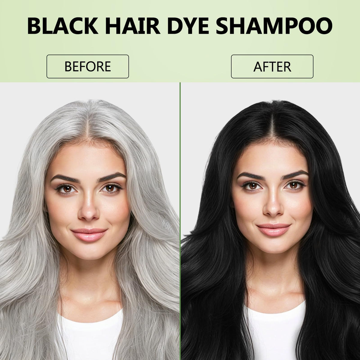 Plantkonw shampoo lather on hair demonstrating quick gray coverage and cleansing benefit