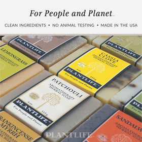 Plantlife patchouli in bathroom lifestyle setting conveying calming ritual
