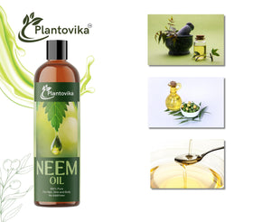 Plantovika neem oil mixed in spray bottle applied to potted plant for care
