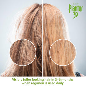 Plantur 39 bundle arranged in bathroom scene showing daily routine benefit