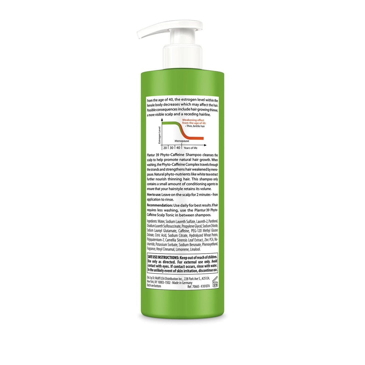 Plantur 39 on a bathroom shelf in a styled setting suggesting easy daily use