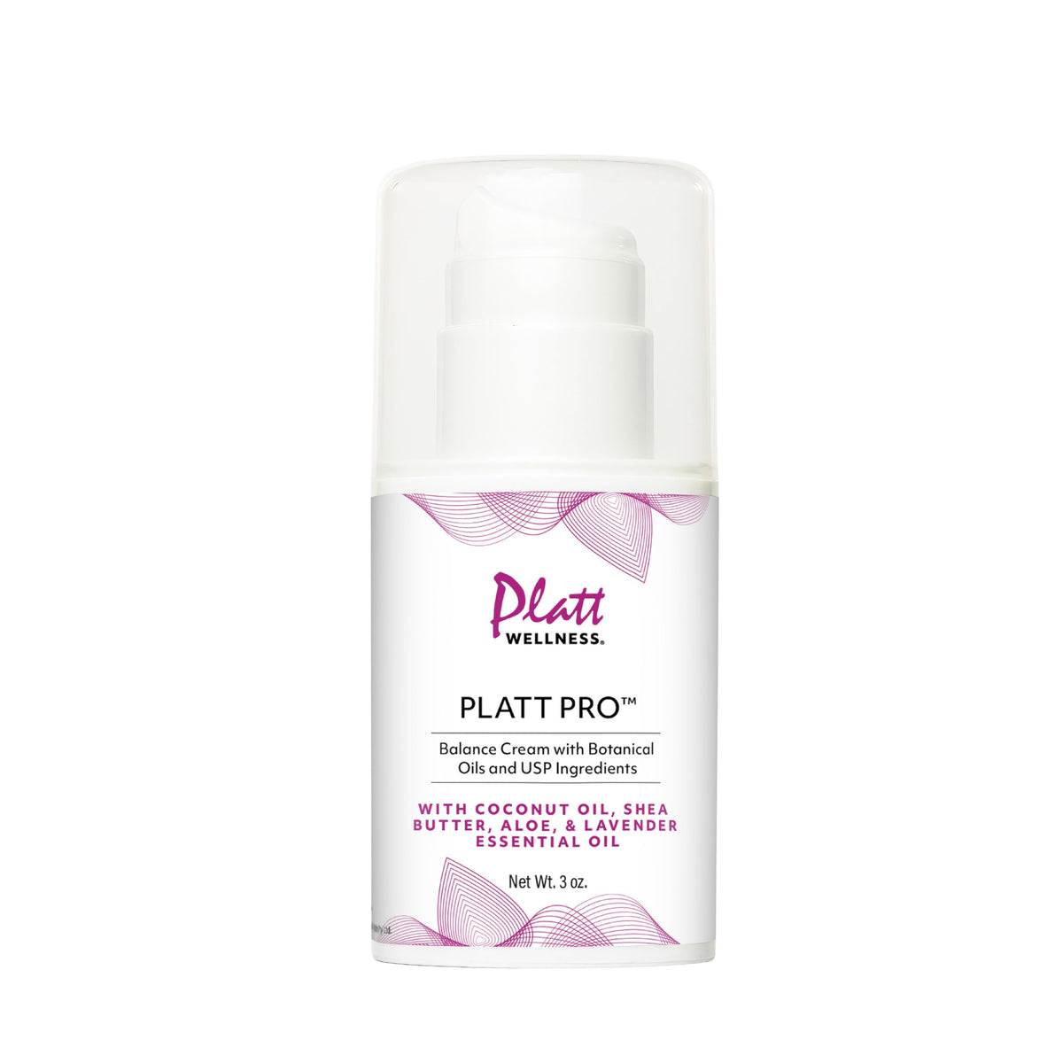 Platt Wellness front pump bottle showing product and size benefit hygiene