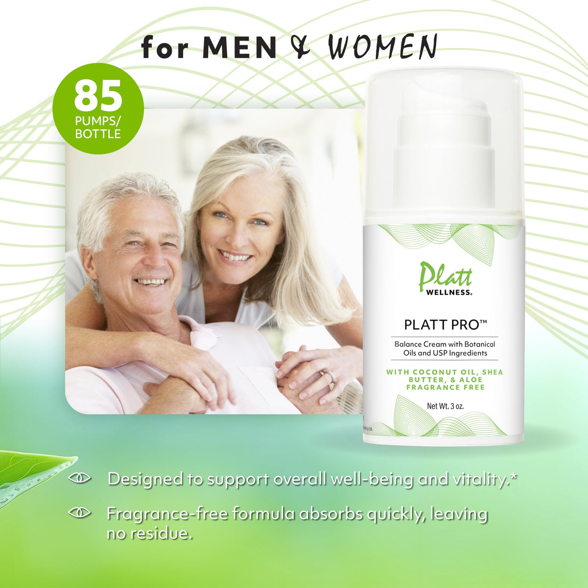 Platt Wellness cream texture close-up showing smooth fast-absorbing finish
