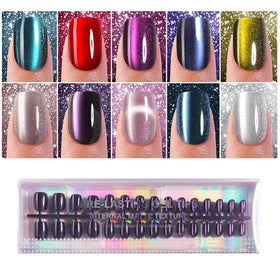 Plauva front packaging showing 300-piece kit and glossy cat eye design benefit easy selection