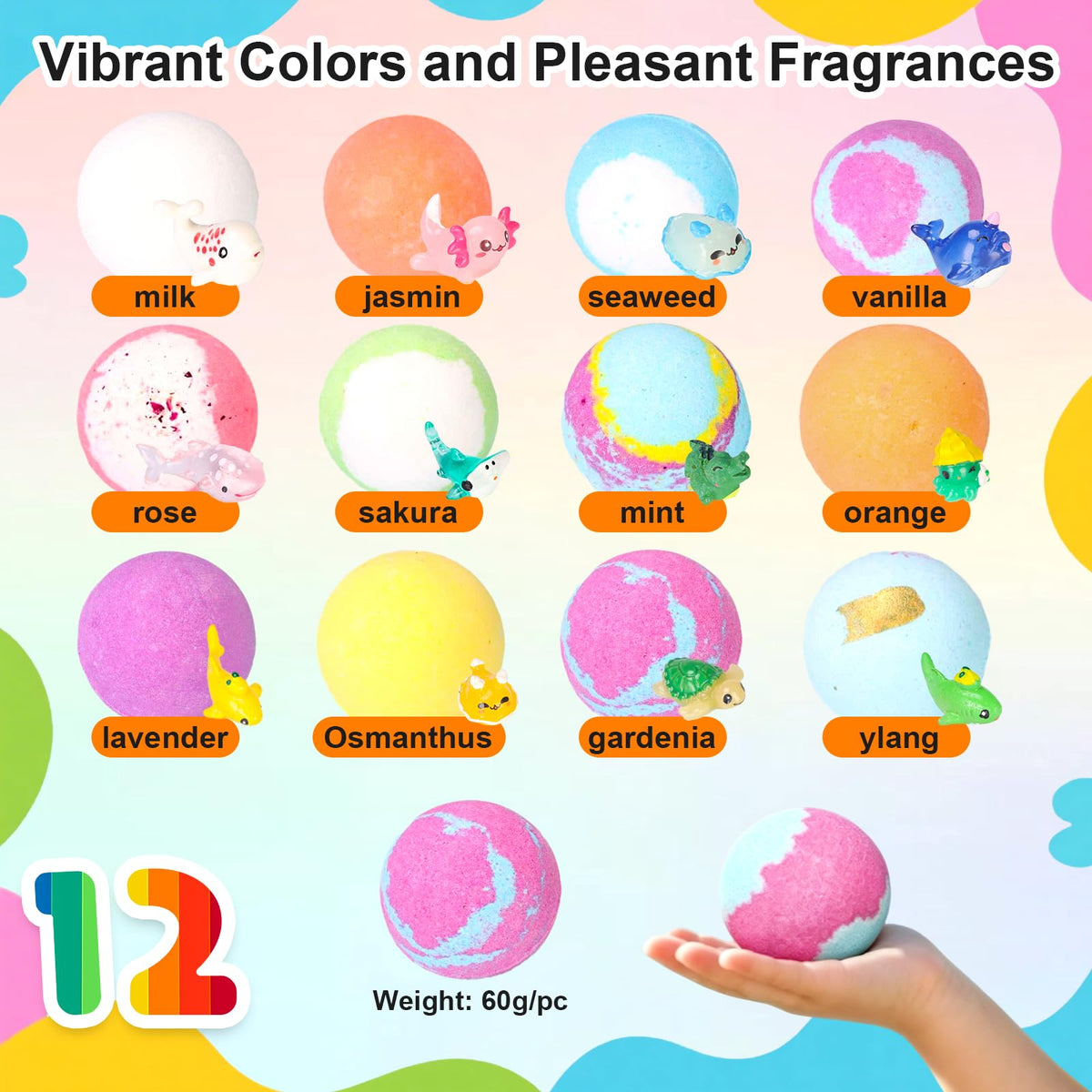 Playfizz fizzing in tub as it dissolves producing colorful bubbles and fragrant steam
