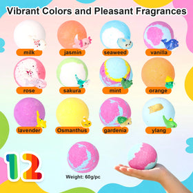 Playfizz fizzing in tub as it dissolves producing colorful bubbles and fragrant steam