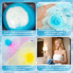 Playfizz bath bomb beside a ruler for size and scale, clear product expectations
