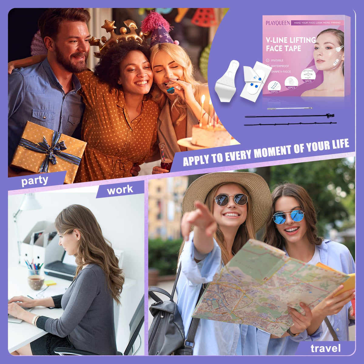 PLAYQUEEN lifestyle use at event showing confidence and secure hold