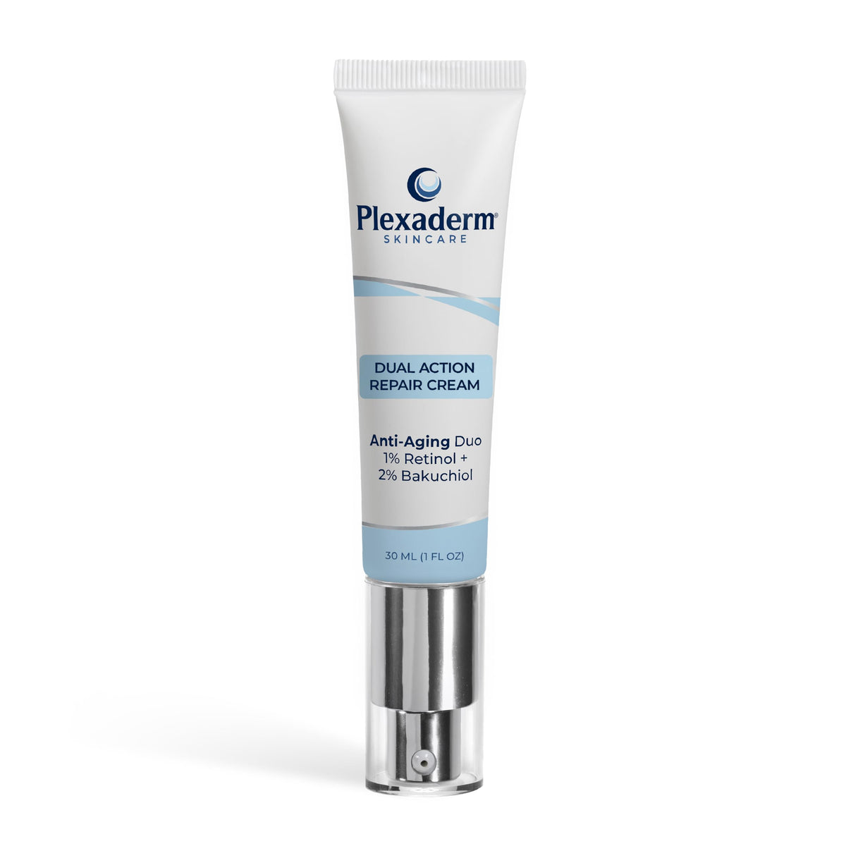 Plexaderm front packaging showing product and benefit for neck lines