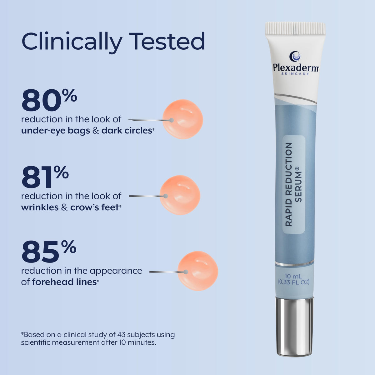 Close-up of Plexaderm label highlighting mineral-based ingredient benefit