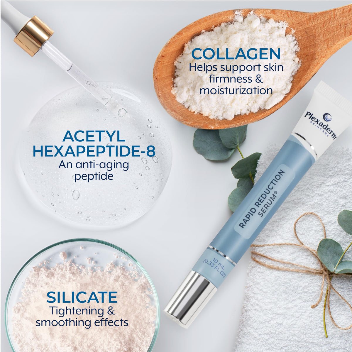 Plexaderm tube close-up highlighting applicator and easy use
