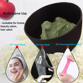 PLINNILUY bowls in use mixing mask demonstrating neat application